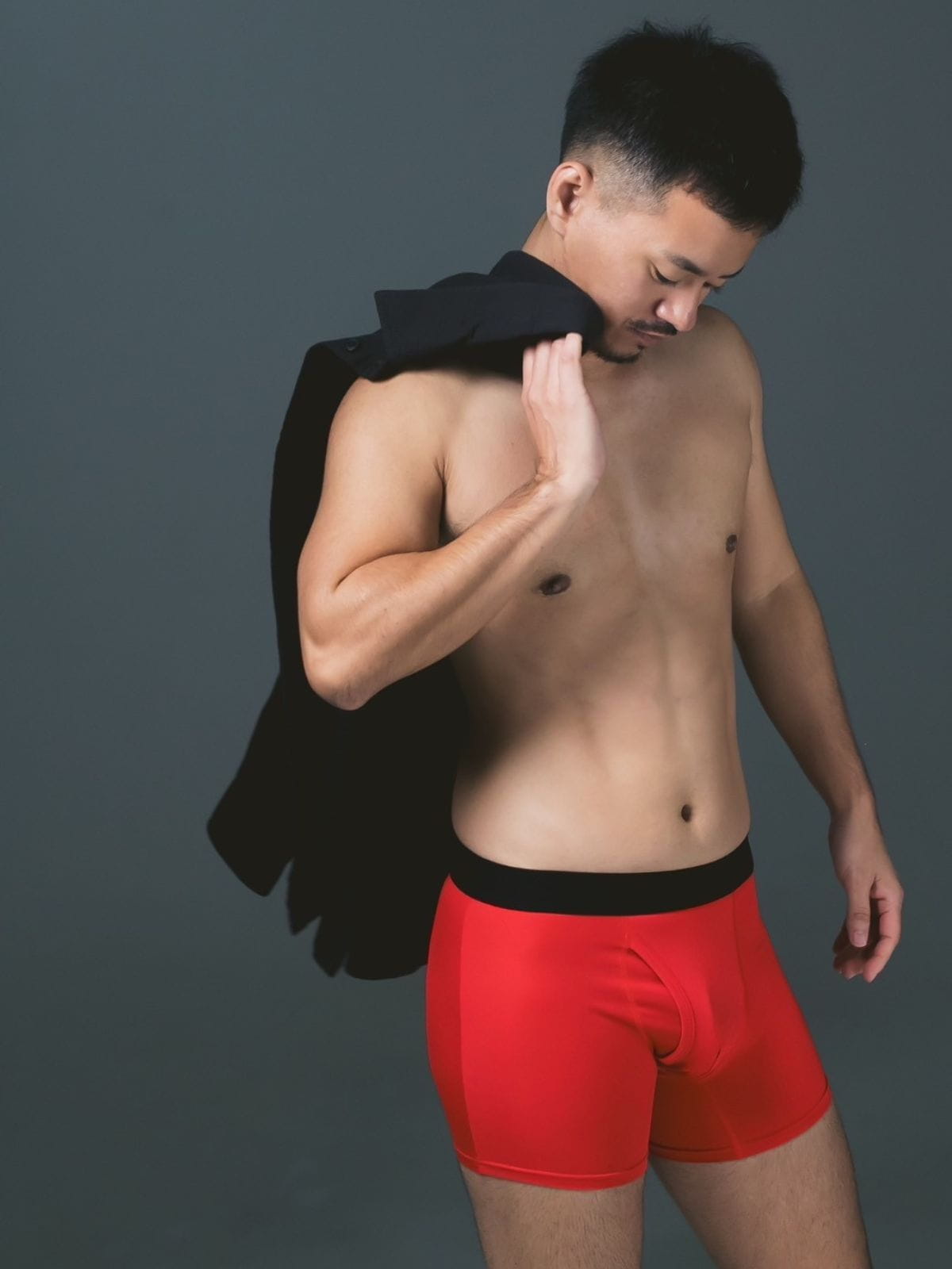 FTM向けボクサーパンツ クリムゾンレッド(モバイル版) - FTM Boxer Briefs Crimson Red (Mobile Version)