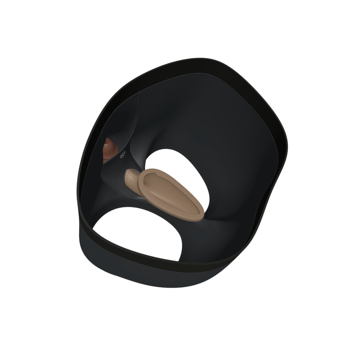 JUN STAND（STPエピテーゼ）を内ポケットに収納したRISE専用ボクサーパンツの装着イメージ（斜め視点）