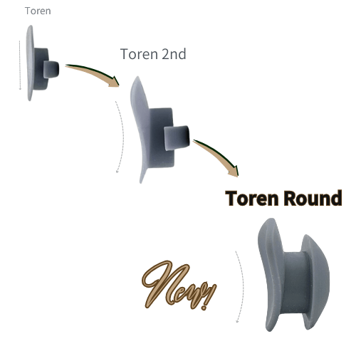 FTM向けエピテーゼ RISE Torenシリーズ3種類の専用クリップの進化 - Toren, Toren 2nd, Toren Round の比較 | Evolution of RISE Toren Attachment Clips: Toren, Toren 2nd, and Toren Round