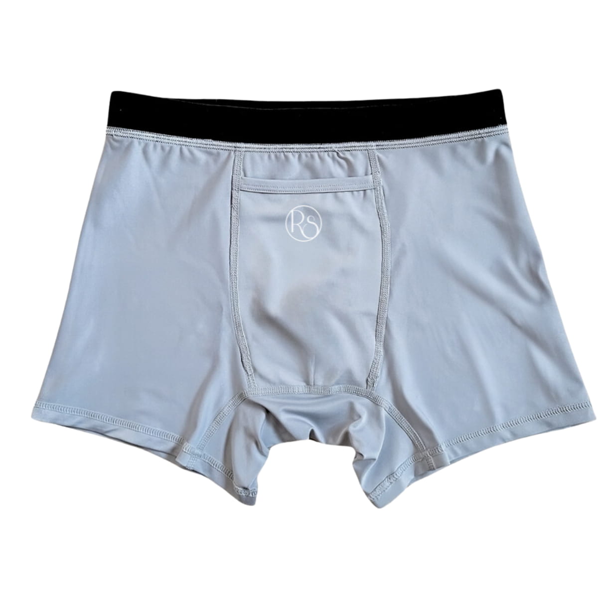 FTM向けボクサーパンツの内側ポケット。もっこりエピテーゼに適した穴なしデザイン。FTM boxer briefs with inside pocket designed for packing prosthetics (no hole).