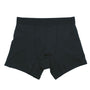 FTM向けボクサーパンツ ジェットブラック（前面・内ポケット付き） - FTM Boxer Briefs Jet Black (Front - Built-in Pocket)