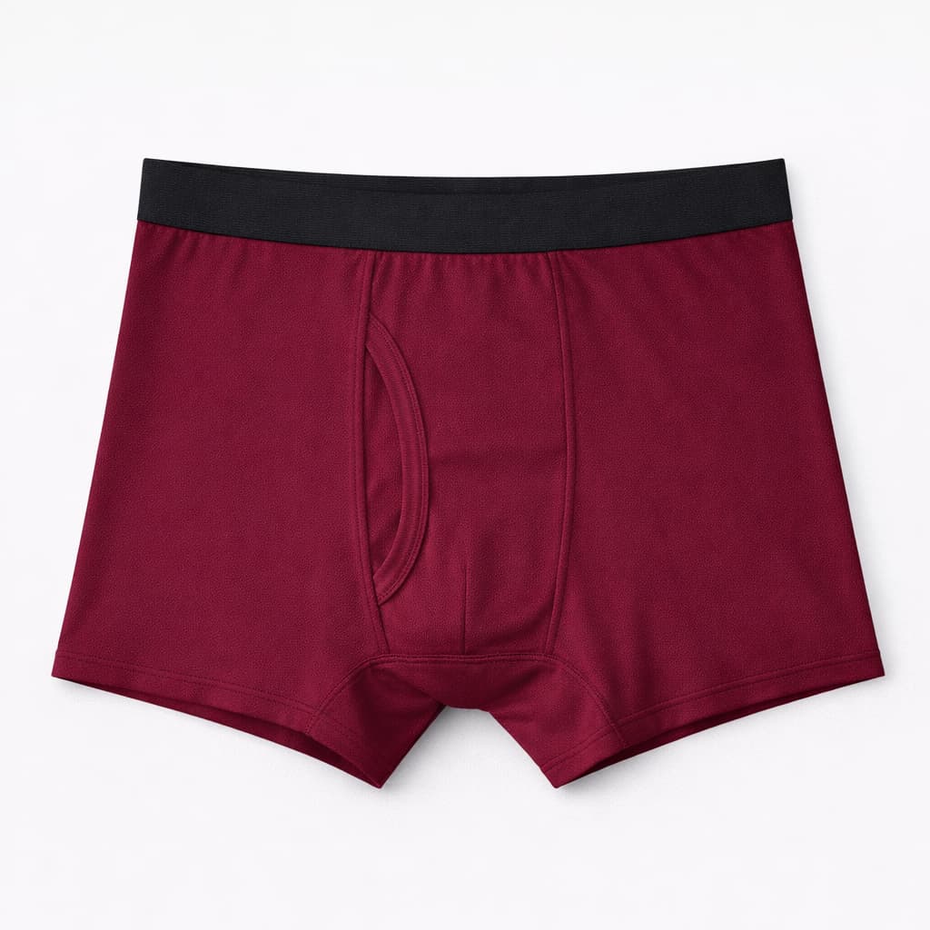 FTM向けボクサーパンツ オックスブラッド（前面・内ポケット付き）