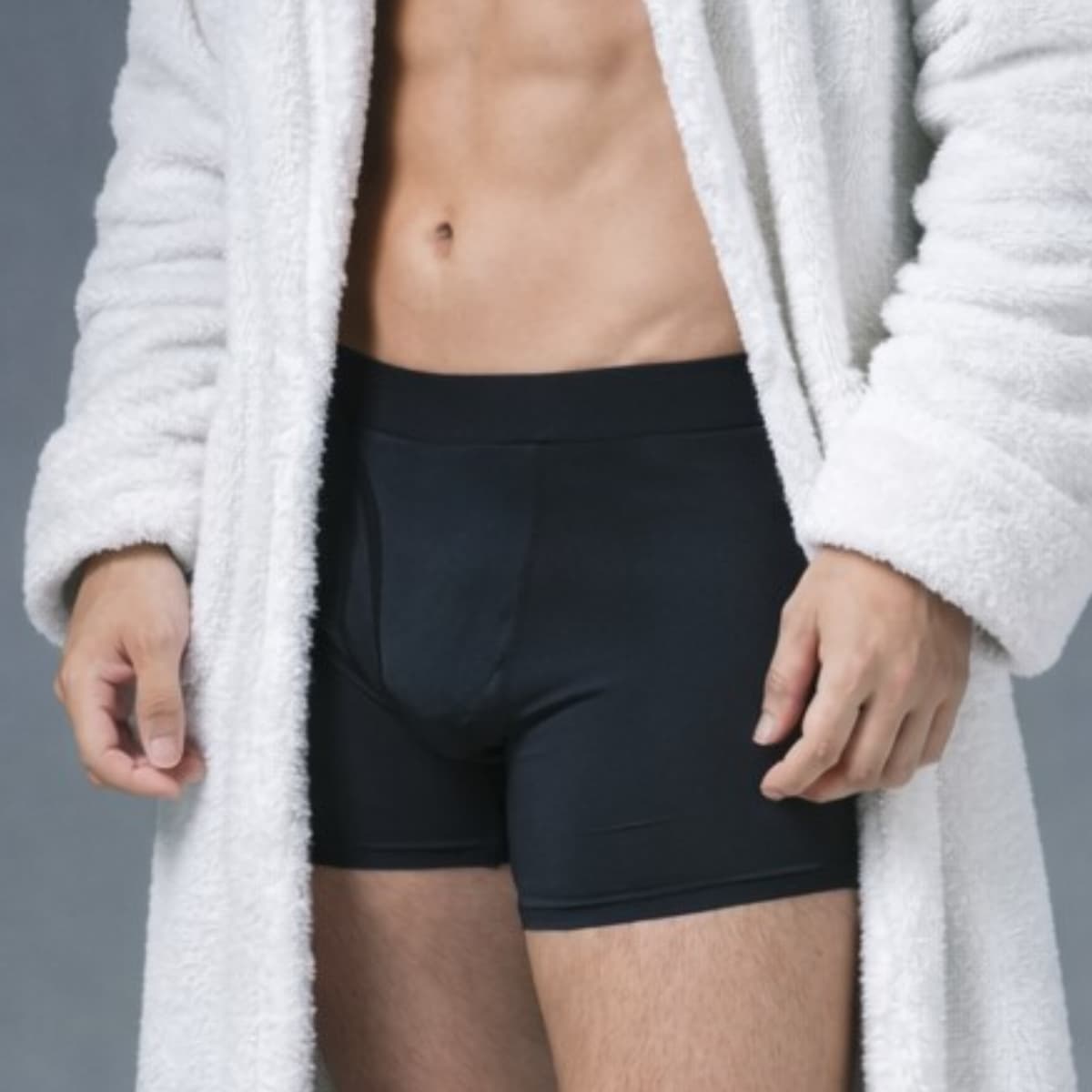 JUN STAND専用 RISE STP対応ボクサーパンツ ブラックの着用イメージ 正面