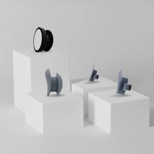 FTMエピテーゼ4モデルのクリップ形状比較画像